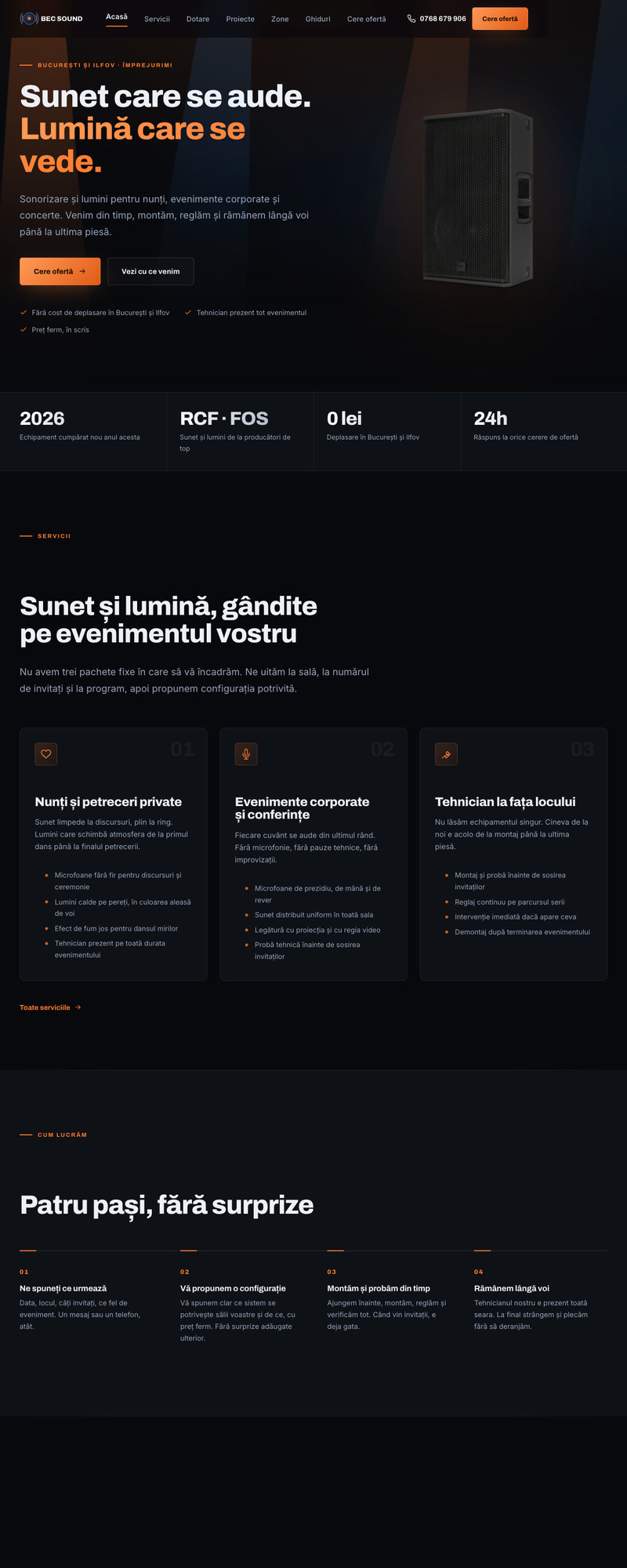 Pagina principală a site-ului BECSOUND